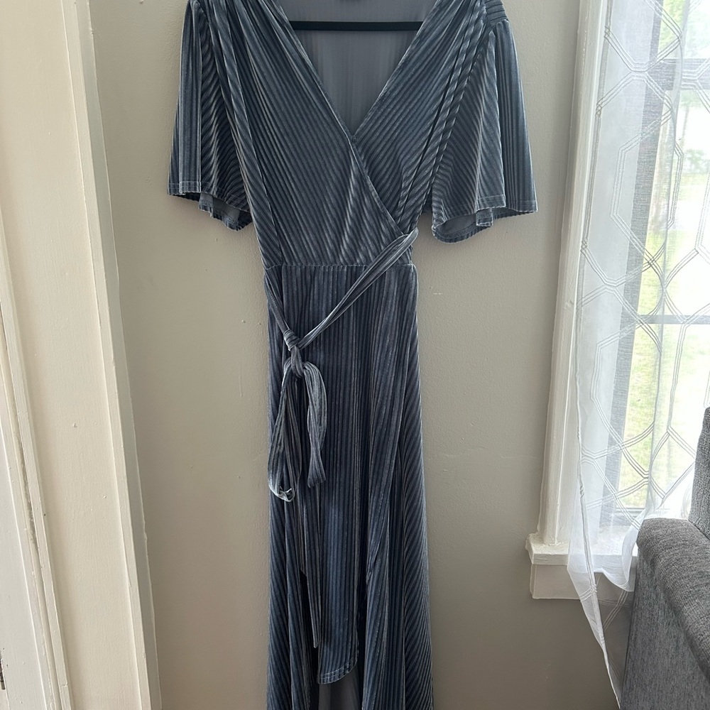 Simplee Plus Women’s Wrap Belted Sleeve Dress Sz 2XL